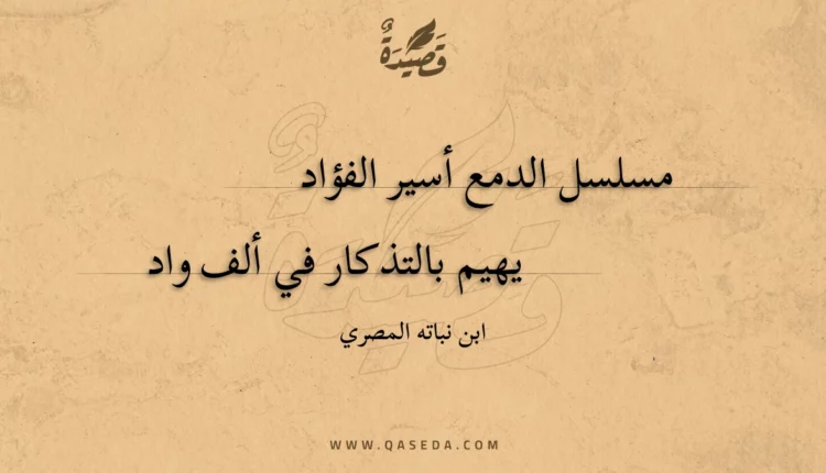 قصيدة مسلسل الدمع أسير الفؤاد