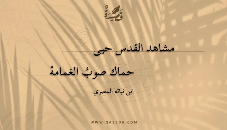 قصيدة مشاهد القدس حيى
