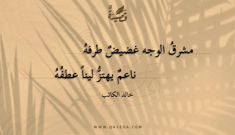 قصيدة مشرق الوجه غضيض طرفه