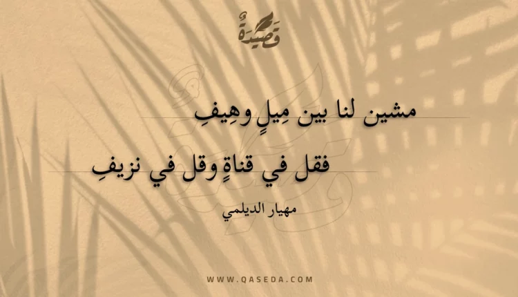 قصيدة مشين لنا بين ميل وهيف