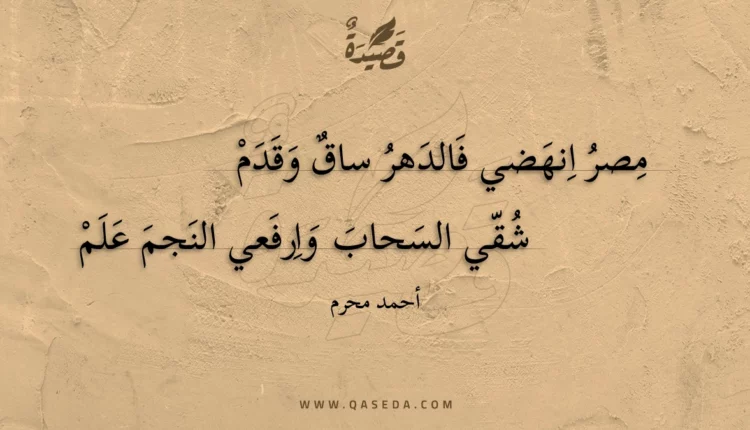 قصيدة مصر انهضي فالدهر ساق وقدم