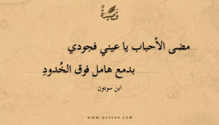 قصيدة مضى الأحباب يا عيني فجودي