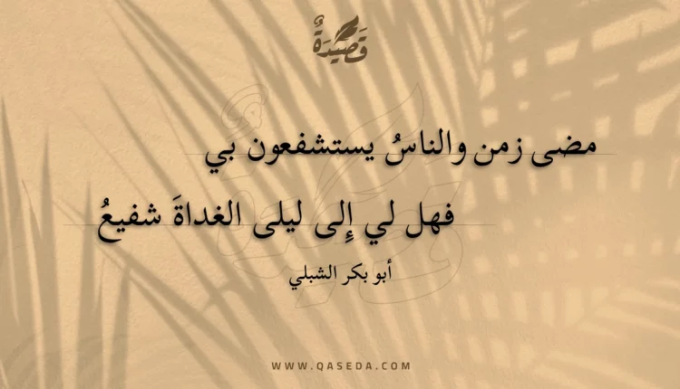 قصيدة مضى زمن والناس يستشفعون بي