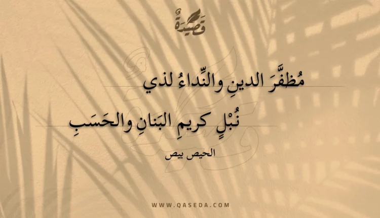 قصيدة مظفر الدين والنداء لذي