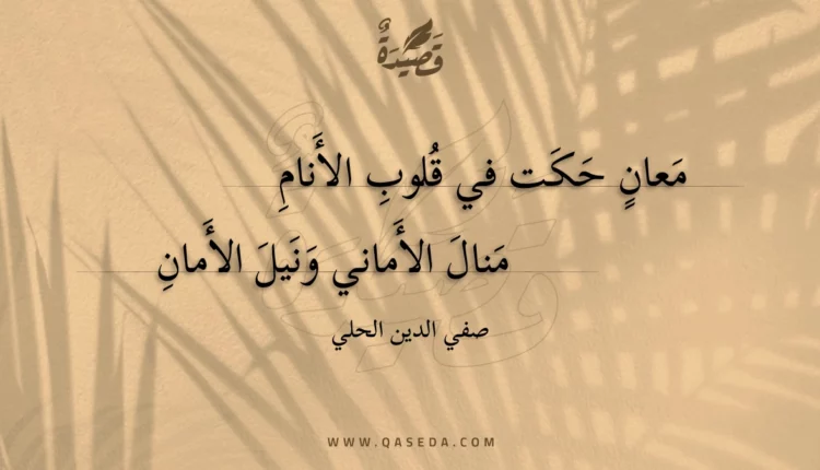 قصيدة معان حكت في قلوب الأنام