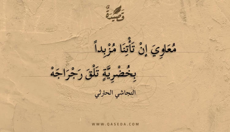 قصيدة معاوي إن تأتنا مزبدا