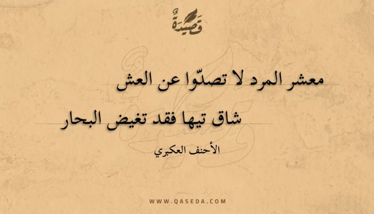 قصيدة معشر المرد لا تصدوا عن العش
