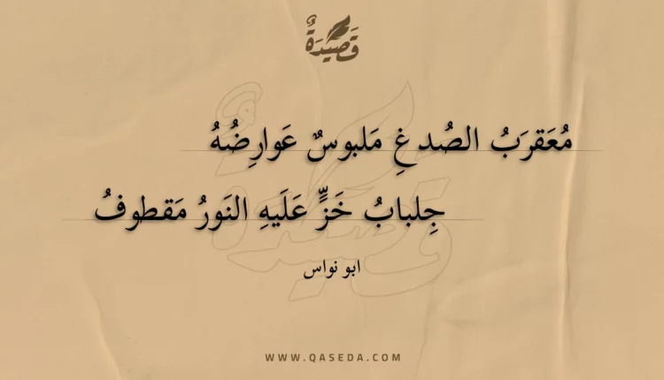 قصيدة معقرب الصدغ ملبوس عوارضه