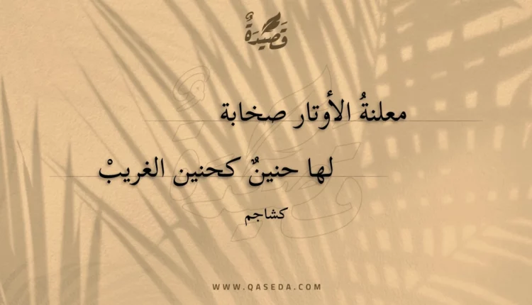 قصيدة معلنة الأوتار صخابة