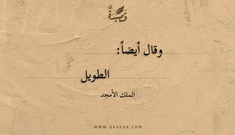 قصيدة مغاني الهوى لم يبق إلا رسومها