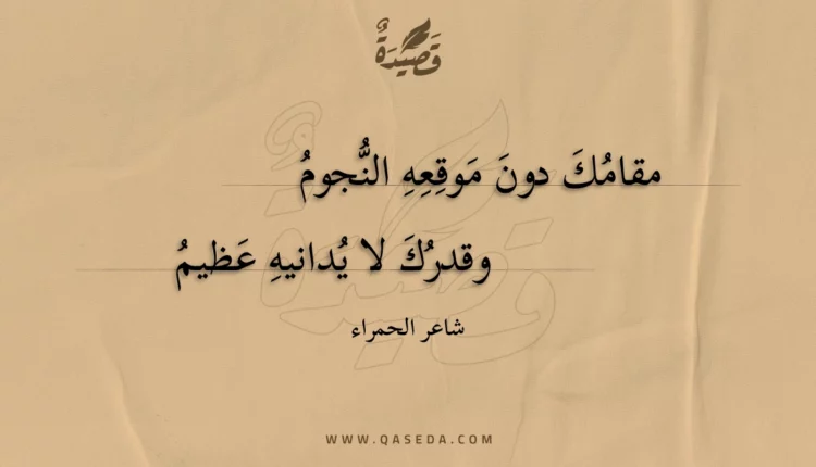 قصيدة مقامك دون موقعه النجوم