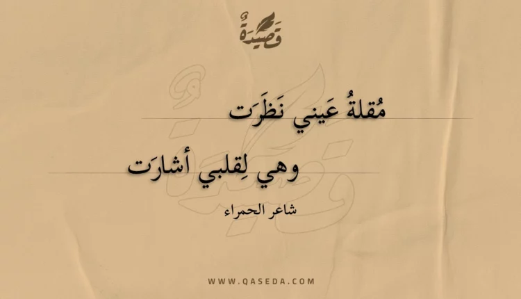 قصيدة مقلة عيني نظرت
