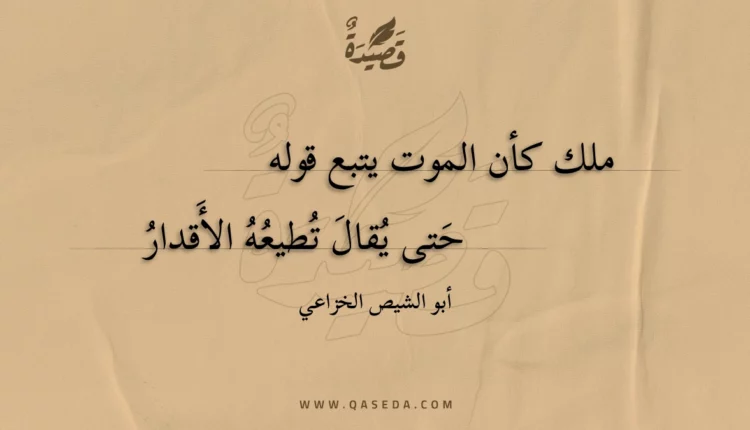 قصيدة ملك كأن الموت يتبع قوله