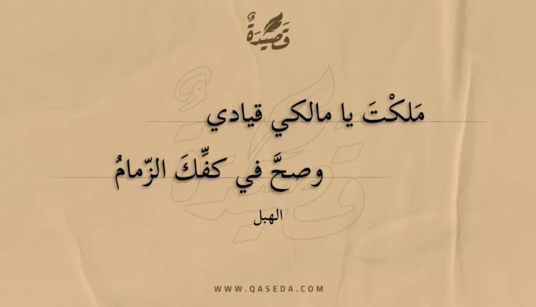 قصيدة ملكت يا مالكي قيادي