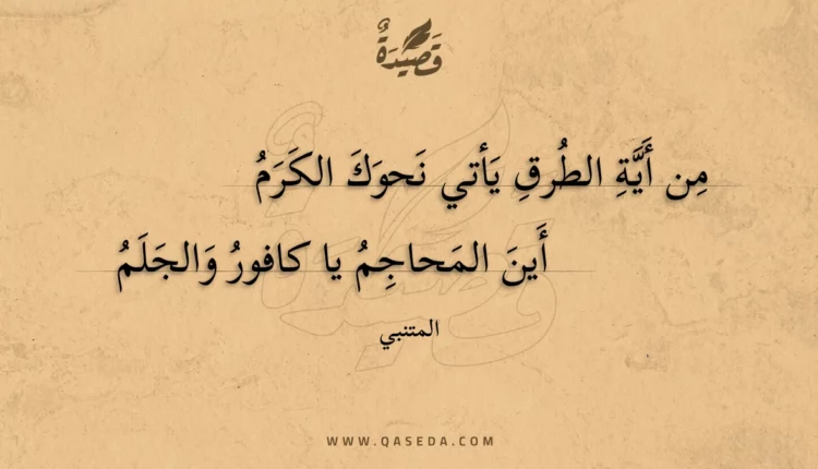 قصيدة من أية الطرق يأتي نحوك الكرم
