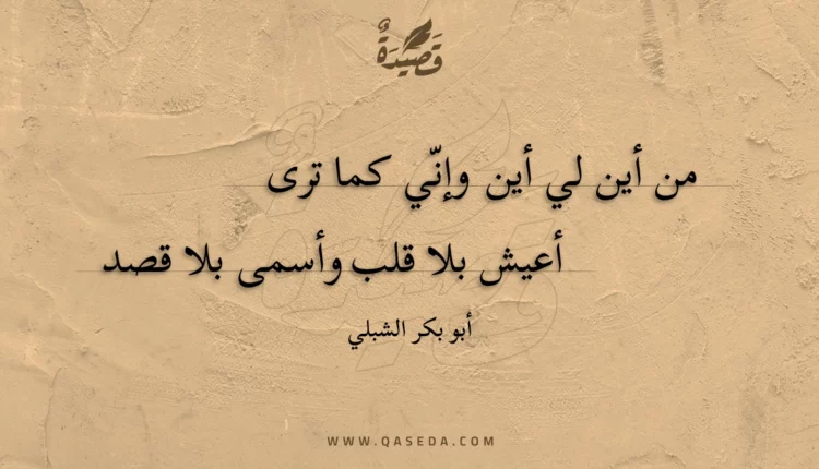 قصيدة من أين لي أين وإني كما ترى