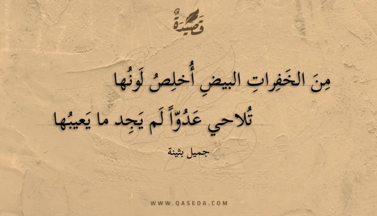 قصيدة من الخفرات البيض أخلص لونها