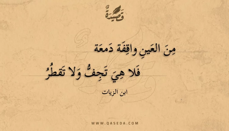 قصيدة من العين واقفة دمعة