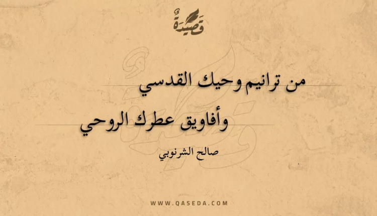 قصيدة من ترانيم وحيك القدسي
