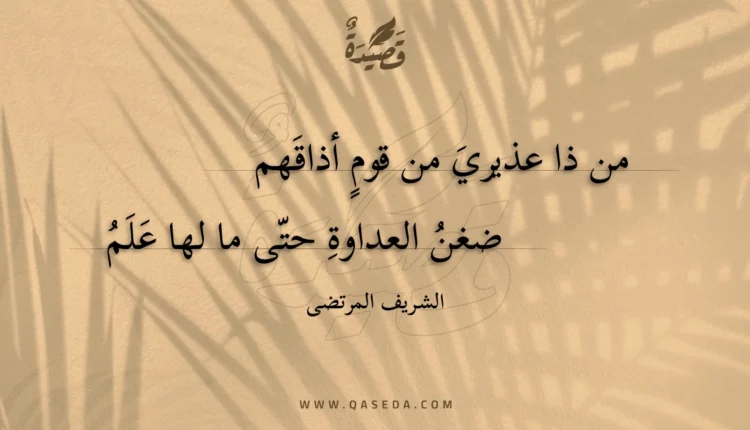 قصيدة من ذا عذيري من قوم أذاقهم