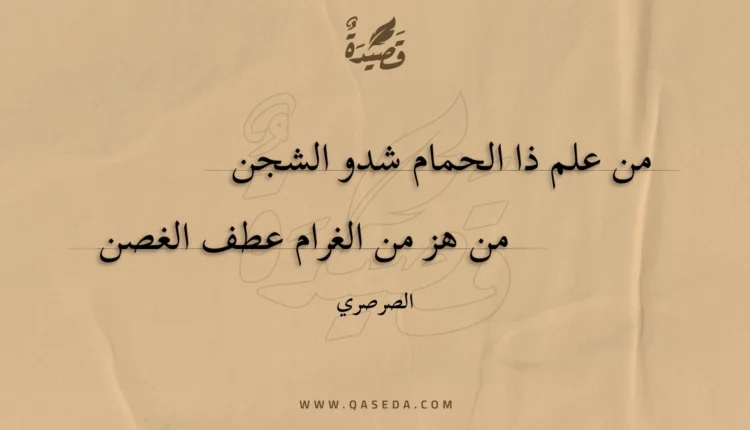 قصيدة من علم ذا الحمام شدو الشجن