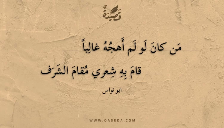 قصيدة من كان لو لم أهجه غالبا