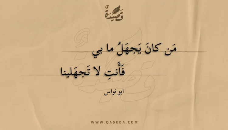 قصيدة من كان يجهل ما بي