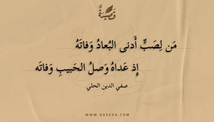 قصيدة من لصب أدنى البعاد وفاته