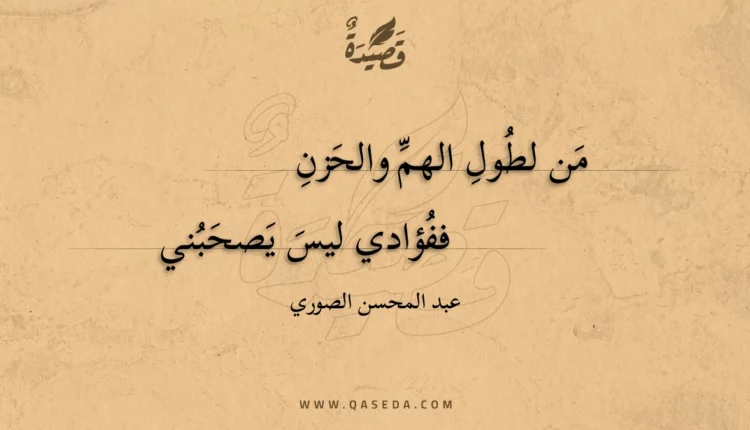 قصيدة من لطول الهم والحزن