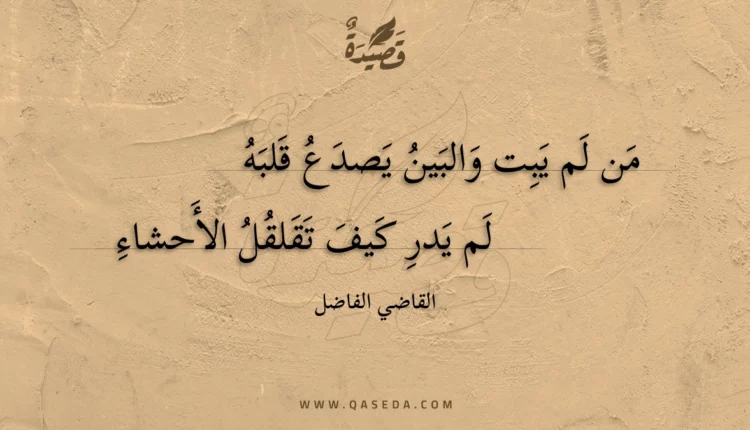 قصيدة من لم يبت والبين يصدع قلبه