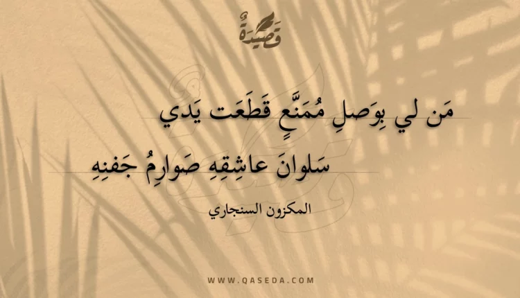 قصيدة من لي بوصل ممنع قطعت يدي
