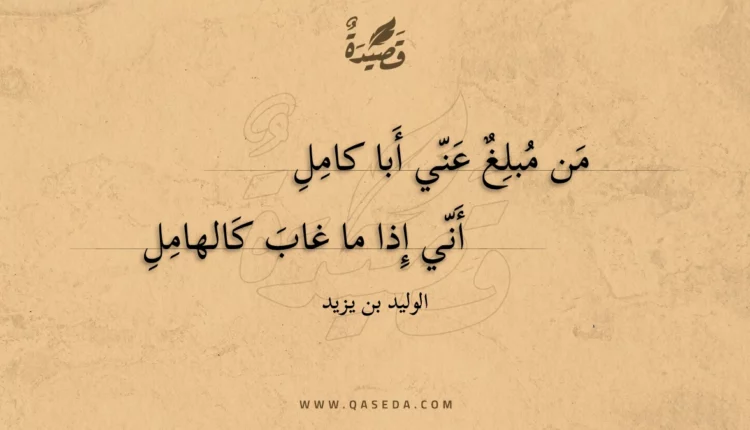 قصيدة من مبلغ عني أبا كامل