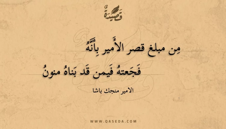 قصيدة من مبلغ قصر الأمير بأنه