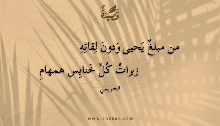 قصيدة من مبلغ يحيى ودون لقائه