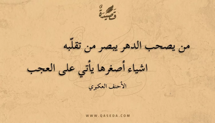 قصيدة من يصحب الدهر يبصر من تقلبه