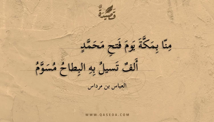 قصيدة منا بمكة يوم فتح محمد