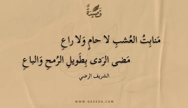 قصيدة منابت العشب لا حام ولا راع