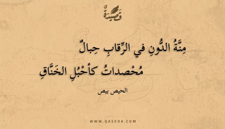 قصيدة منة الدون في الرقاب حبال