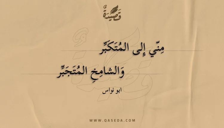 قصيدة مني إلى المتكبر