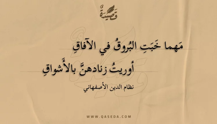 قصيدة مهما خبت البروق في الآفاق