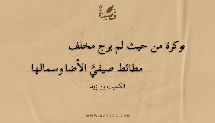 قصيدة موكرة من حيث لم يرج مخلف
