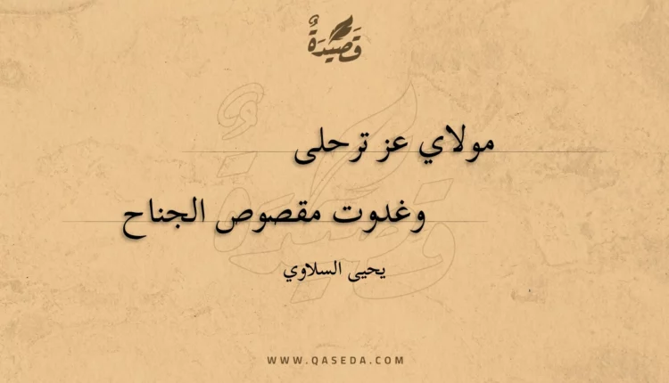 قصيدة مولاي عز ترحلى