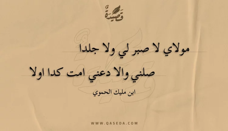 قصيدة مولاي لا صبر لي ولا جلدا