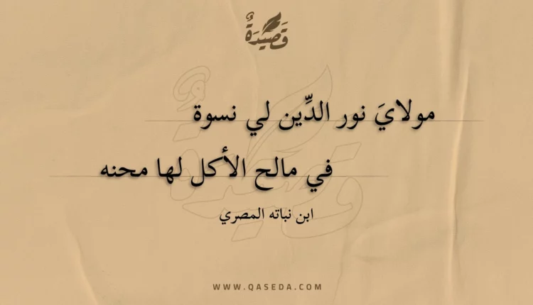 قصيدة مولاي نور الدين لي نسوة
