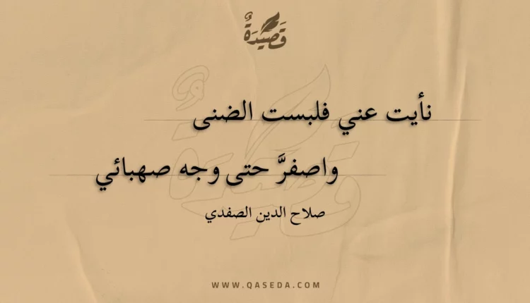 قصيدة نأيت عني فلبست الضنى