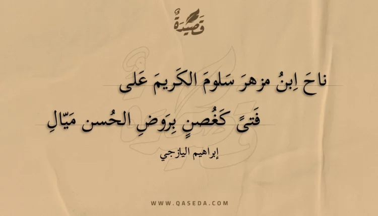 قصيدة ناح ابن مزهر سلوم الكريم على