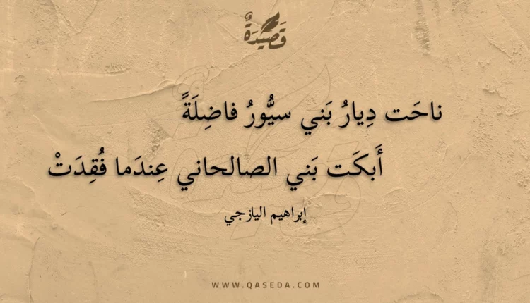 قصيدة ناحت ديار بني سيور فاضلة