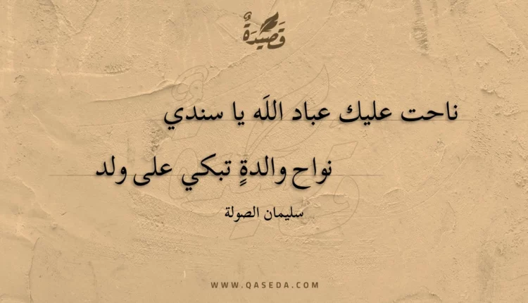 قصيدة ناحت عليك عباد الله يا سندي
