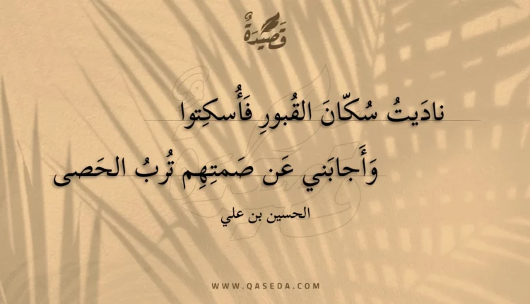 قصيدة ناديت سكان القبور فأسكتوا