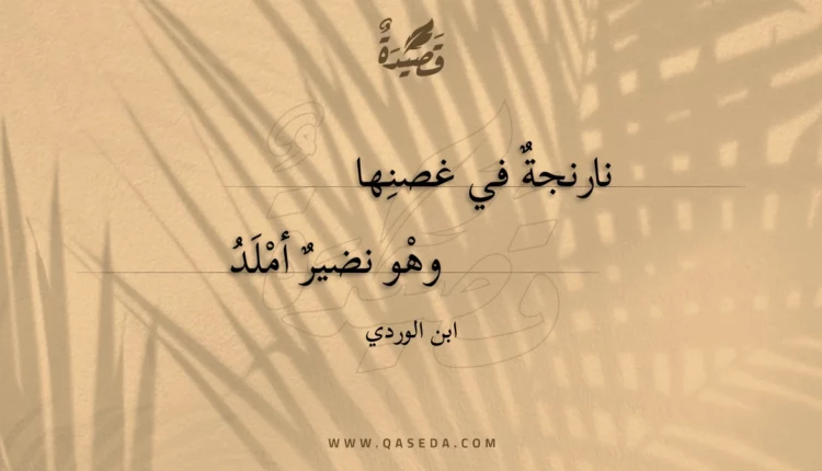 قصيدة نارنجة في غصنها